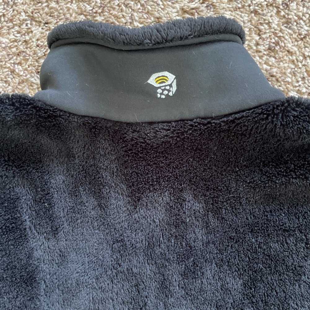 Mountain Hardwear Monkey Woman Fleece Jacket Black Full Zip Polartec Large - Picture 15 of 16